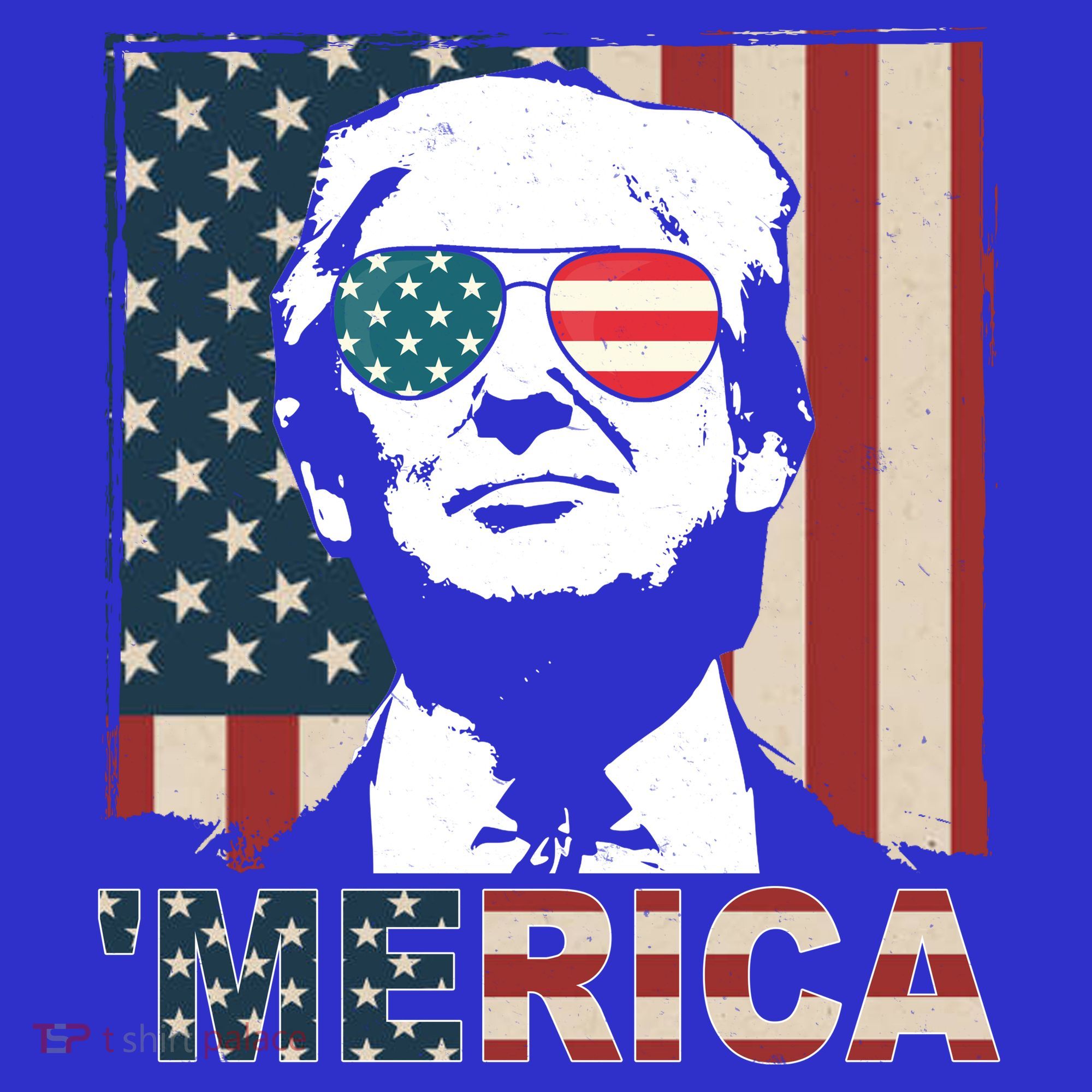 Merica Trump 4th Of July American Flag Republican Long Sleeve Shirt