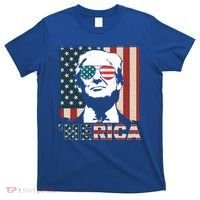 Merica Trump 4th Of July American Flag Republican T-Shirt thumb 0