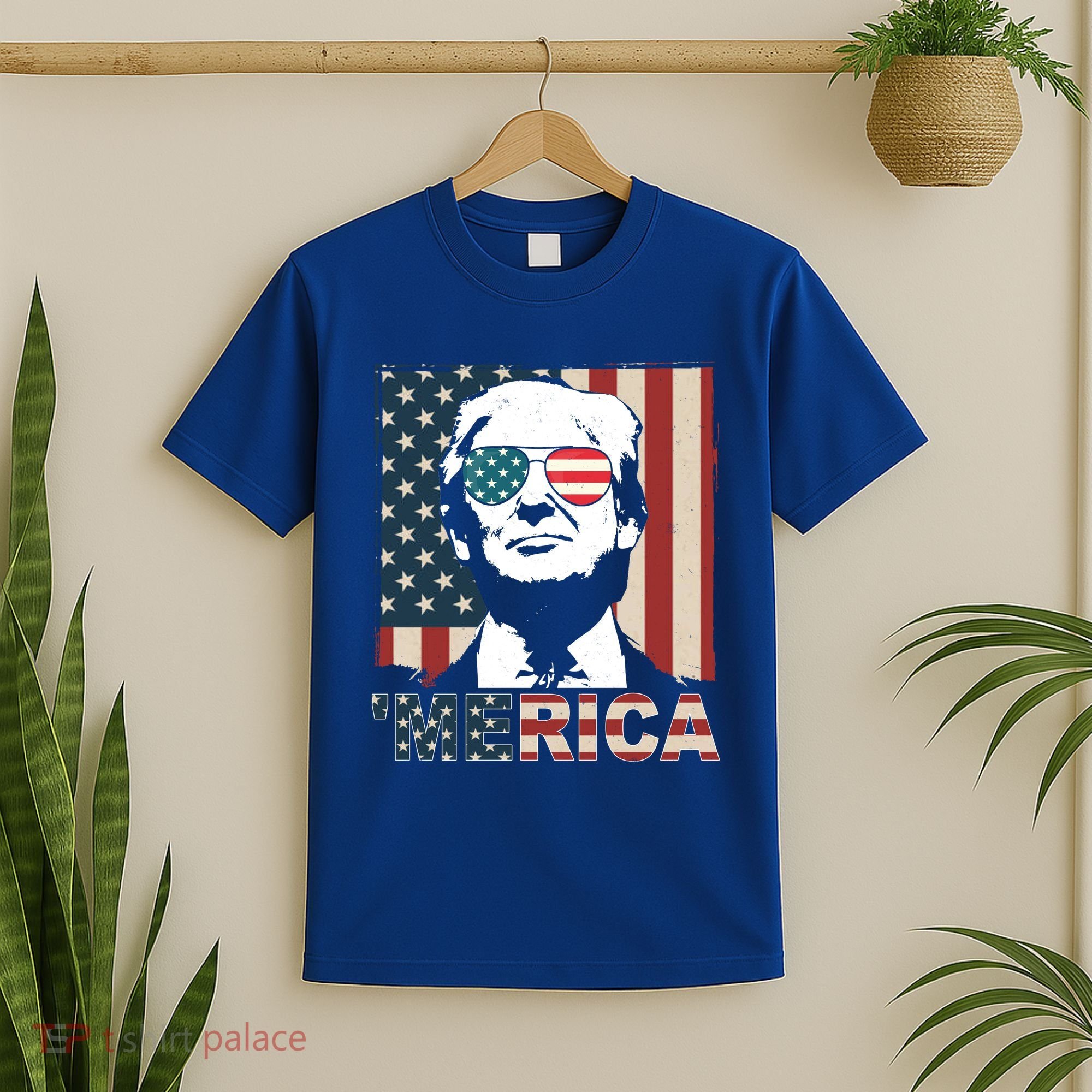 Merica Trump 4th Of July American Flag Republican T-Shirt