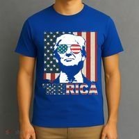 Merica Trump 4th Of July American Flag Republican T-Shirt thumb 3