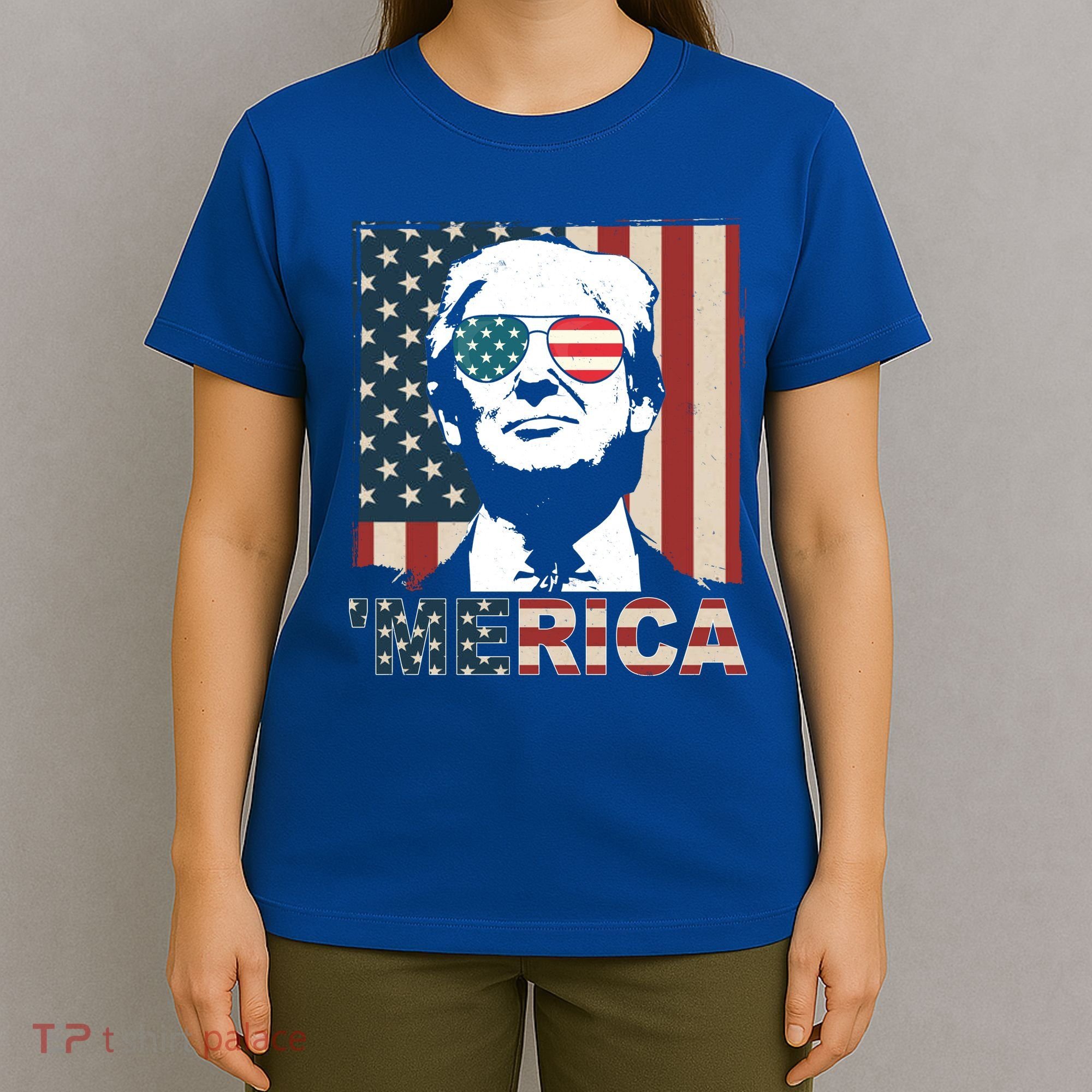 Merica Trump 4th Of July American Flag Republican T-Shirt