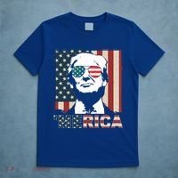 Merica Trump 4th Of July American Flag Republican T-Shirt thumb 5