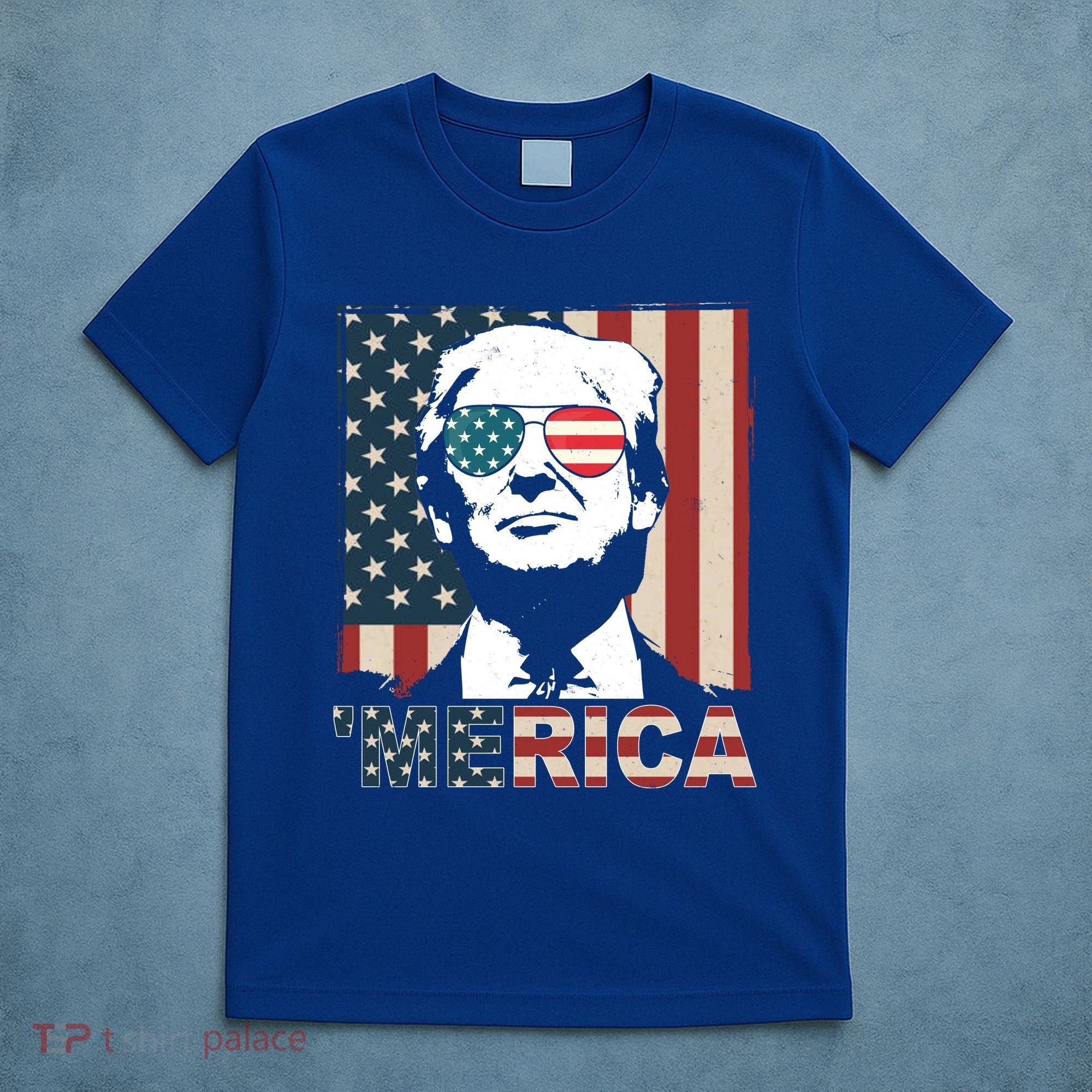 Merica Trump 4th Of July American Flag Republican T-Shirt
