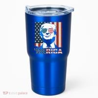 Merica Trump 4th Of July American Flag Republican Tumbler thumb 0
