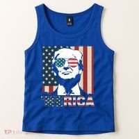 Merica Trump 4th Of July American Flag Republican Tank Top thumb 2