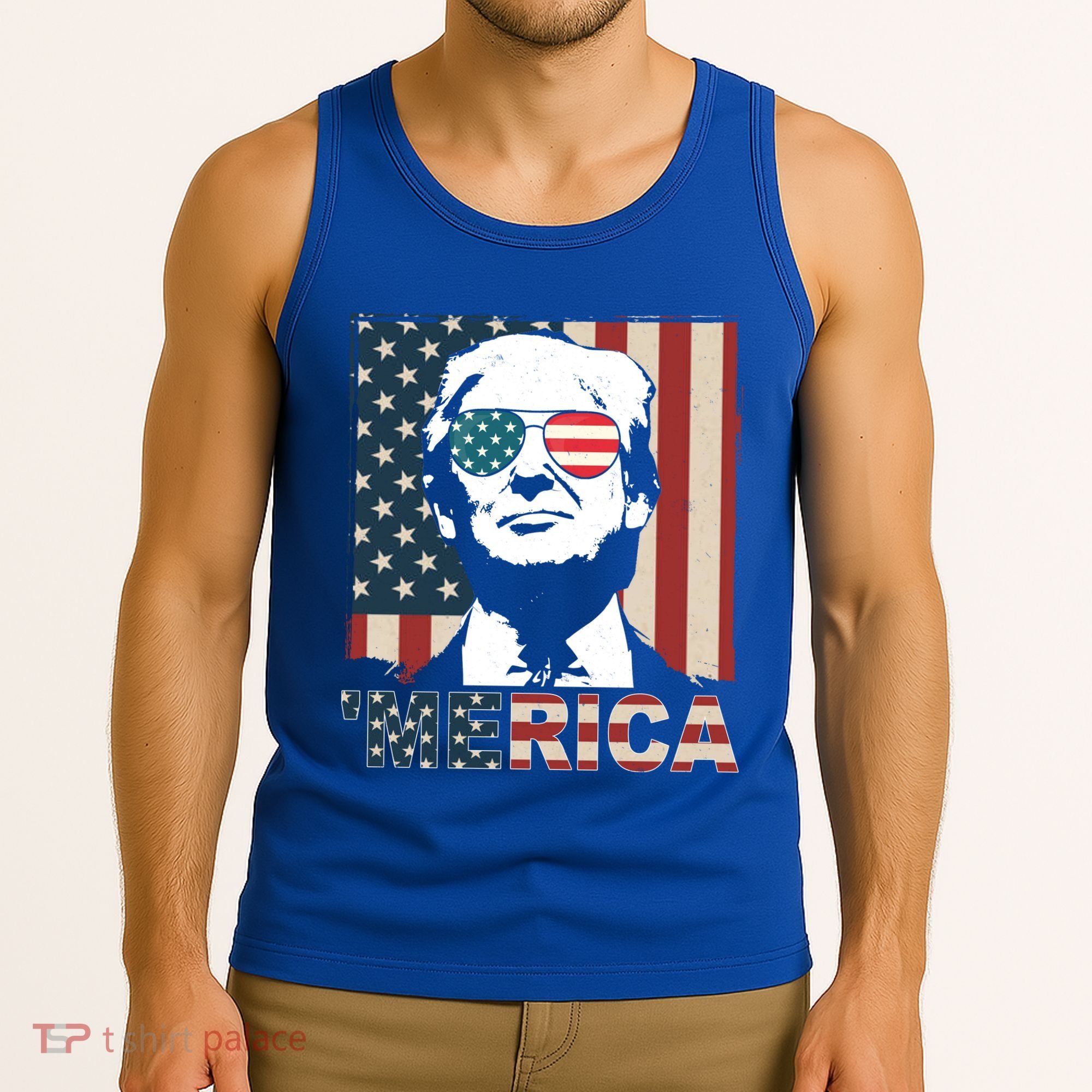 Merica Trump 4th Of July American Flag Republican Tank Top