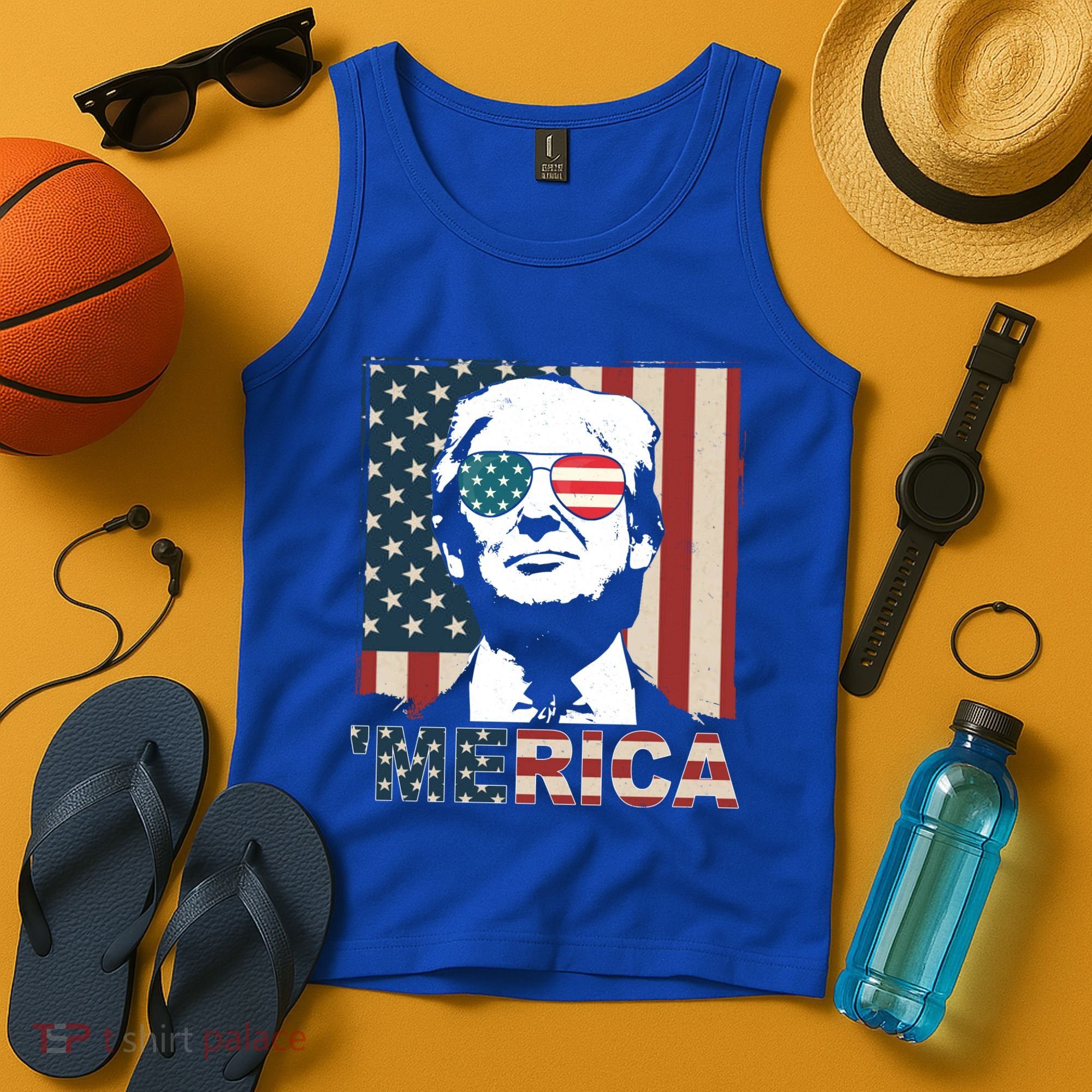 Merica Trump 4th Of July American Flag Republican Tank Top