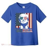 Merica Trump 4th Of July American Flag Republican Toddler T-Shirt thumb 0