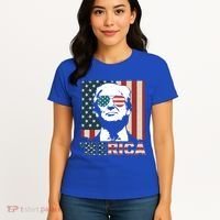 Merica Trump 4th Of July American Flag Republican Women's T-Shirt thumb 4