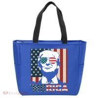 Merica Trump 4th Of July American Flag Republican Tote Bag thumb 0