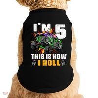 Monster Trucks 5th Birthday Party Five Years Doggie Tank thumb 0