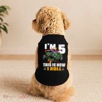 Monster Trucks 5th Birthday Party Five Years Doggie Tank thumb 2