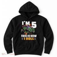 Monster Trucks 5th Birthday Party Five Years Hoodie thumb 0