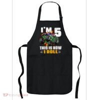 Monster Trucks 5th Birthday Party Five Years Apron thumb 0