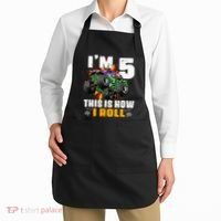Monster Trucks 5th Birthday Party Five Years Apron thumb 2