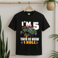 Monster Trucks 5th Birthday Party Five Years T-Shirt thumb 2