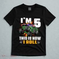 Monster Trucks 5th Birthday Party Five Years T-Shirt thumb 5