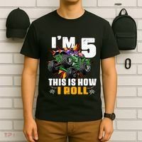 Monster Trucks 5th Birthday Party Five Years T-Shirt thumb 6