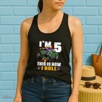 Monster Trucks 5th Birthday Party Five Years Women's Tank Top thumb 2