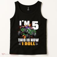 Monster Trucks 5th Birthday Party Five Years Tank Top thumb 2