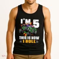 Monster Trucks 5th Birthday Party Five Years Tank Top thumb 3