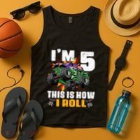 Monster Trucks 5th Birthday Party Five Years Tank Top thumb 4