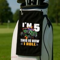 Monster Trucks 5th Birthday Party Five Years Golf Towel thumb 2