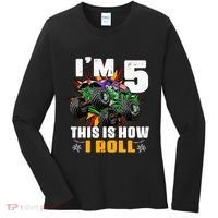Monster Trucks 5th Birthday Party Five Years Women's Long Sleeve Shirt thumb 0