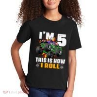 Monster Trucks 5th Birthday Party Five Years Kids T-Shirt thumb 2