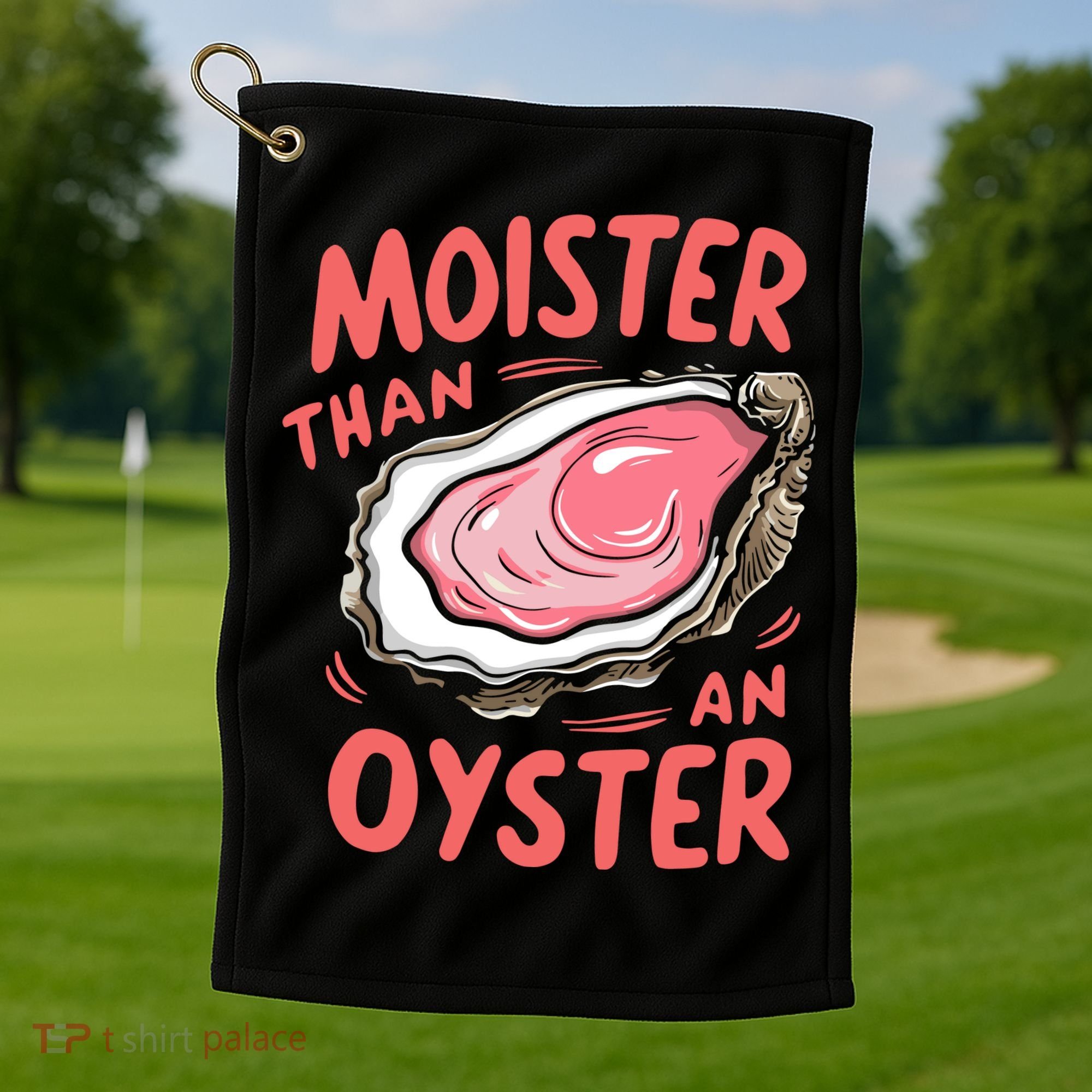 Moister Than An Oyster Golf Towel