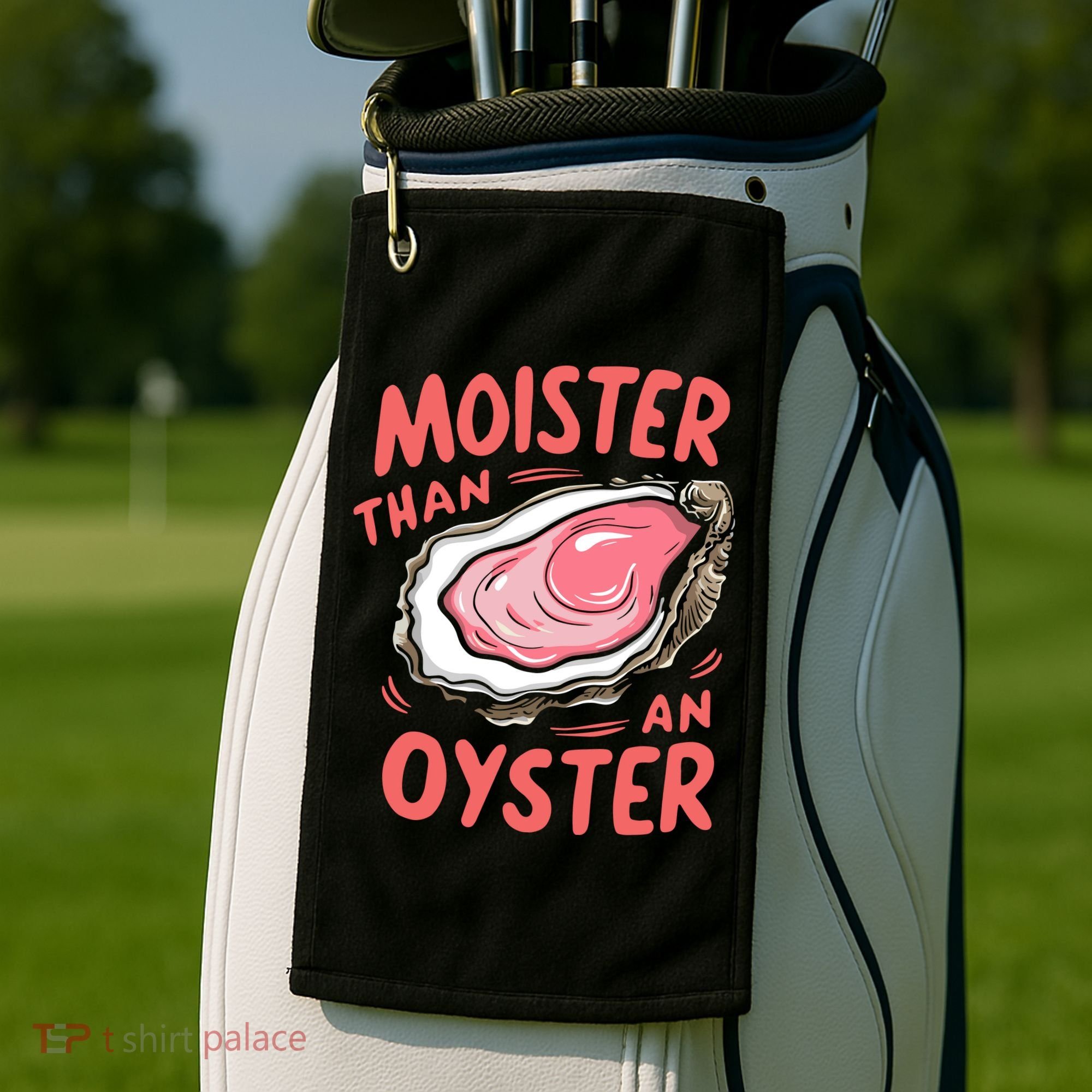 Moister Than An Oyster Golf Towel