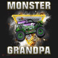Monster Truck Are My Jam Monster Truck Grandpa T-Shirt thumb 7