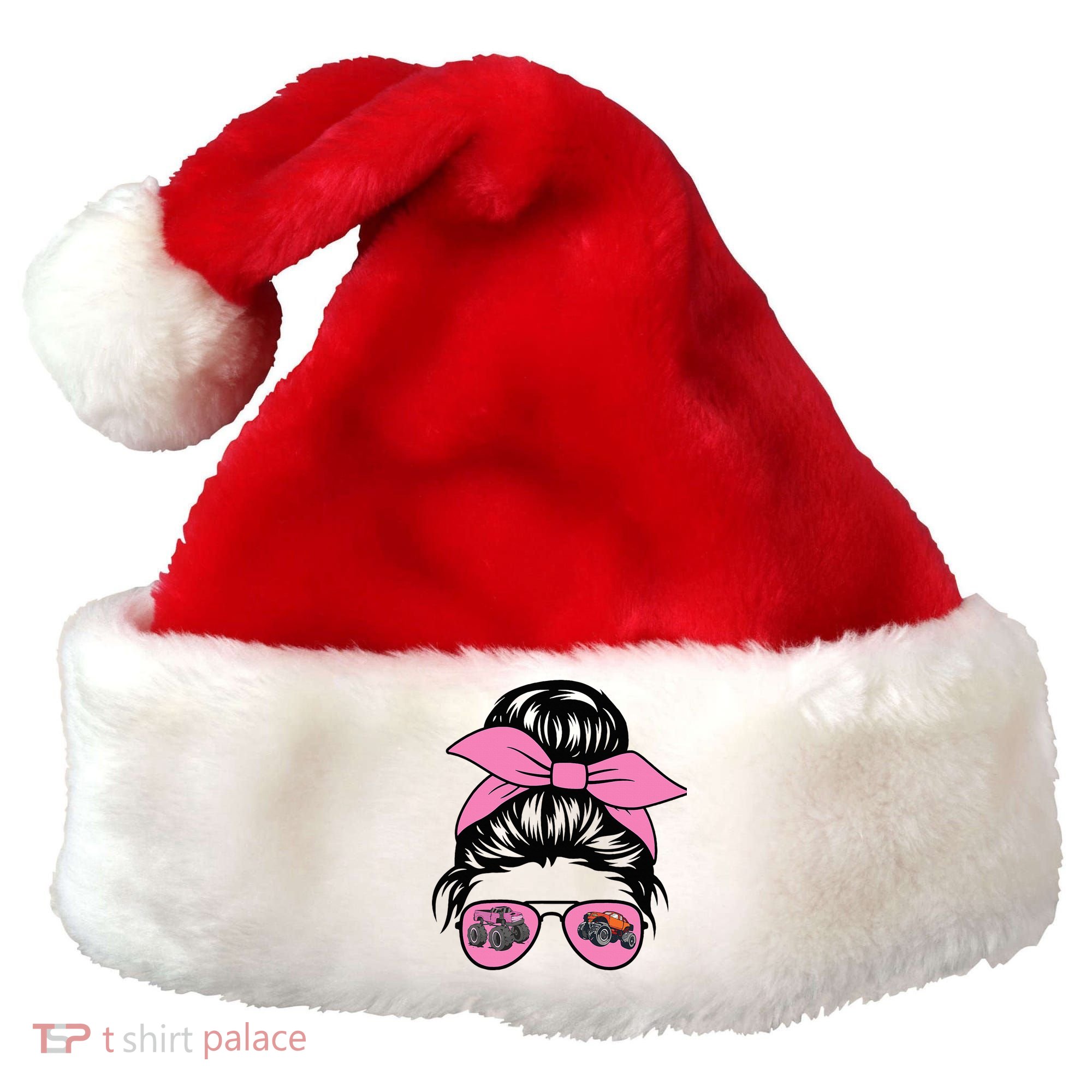Monster Trucks Arena Smashers Jam Hot Messy Bun Santa Hat