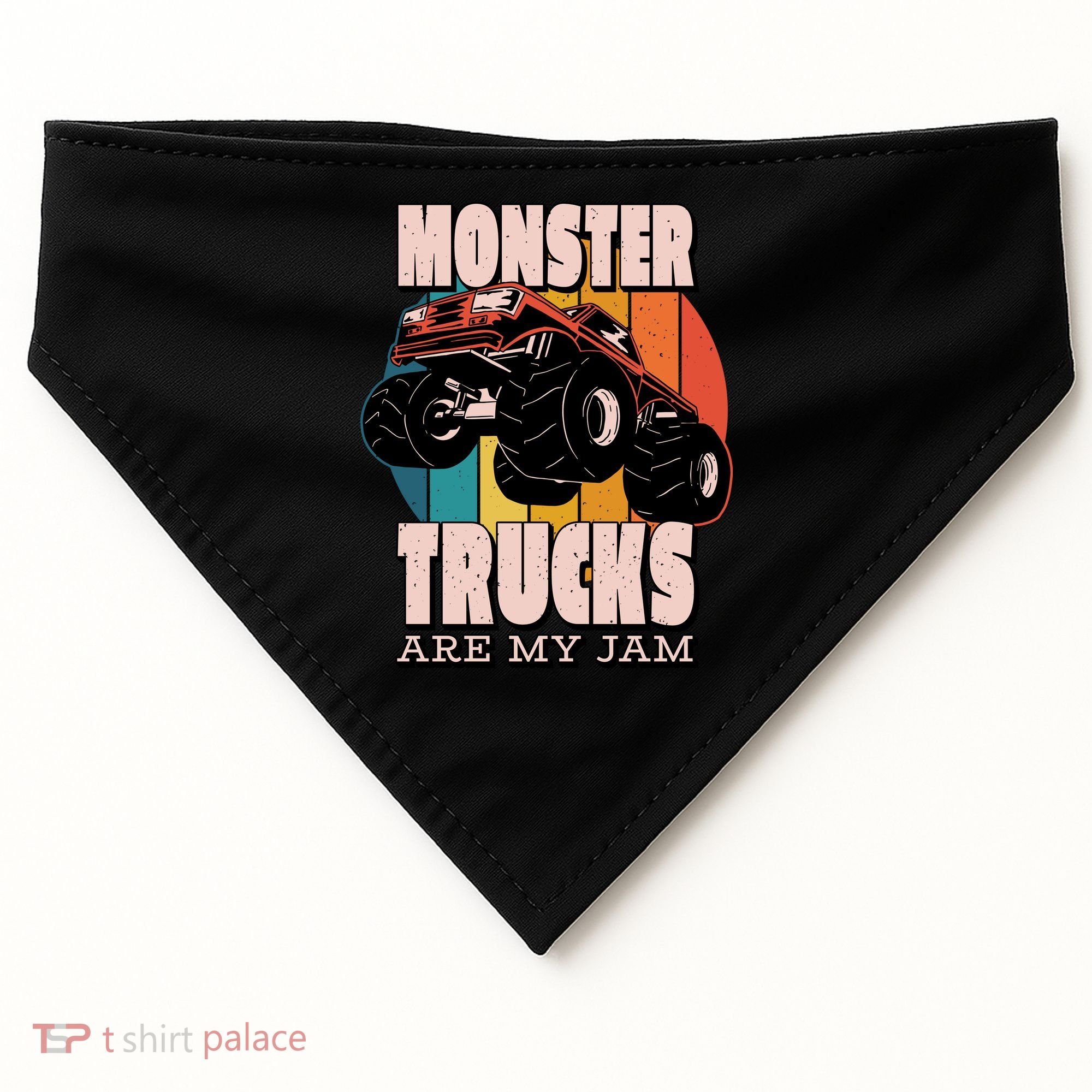 Monster Trucks Are My Jam USA-Made Doggie Bandana
