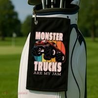 Monster Trucks Are My Jam Golf Towel thumb 2