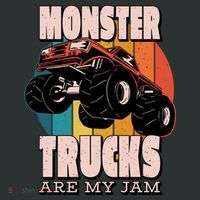 Monster Trucks Are My Jam Women's T-Shirt thumb 6