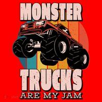 Monster Trucks Are My Jam Santa Hat thumb 1