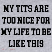 My Tits Are Too Nice For My Life To Be Women's Racerback Cropped Tank thumb 2
