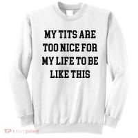 My Tits Are Too Nice For My Life To Be Sweatshirt thumb 0
