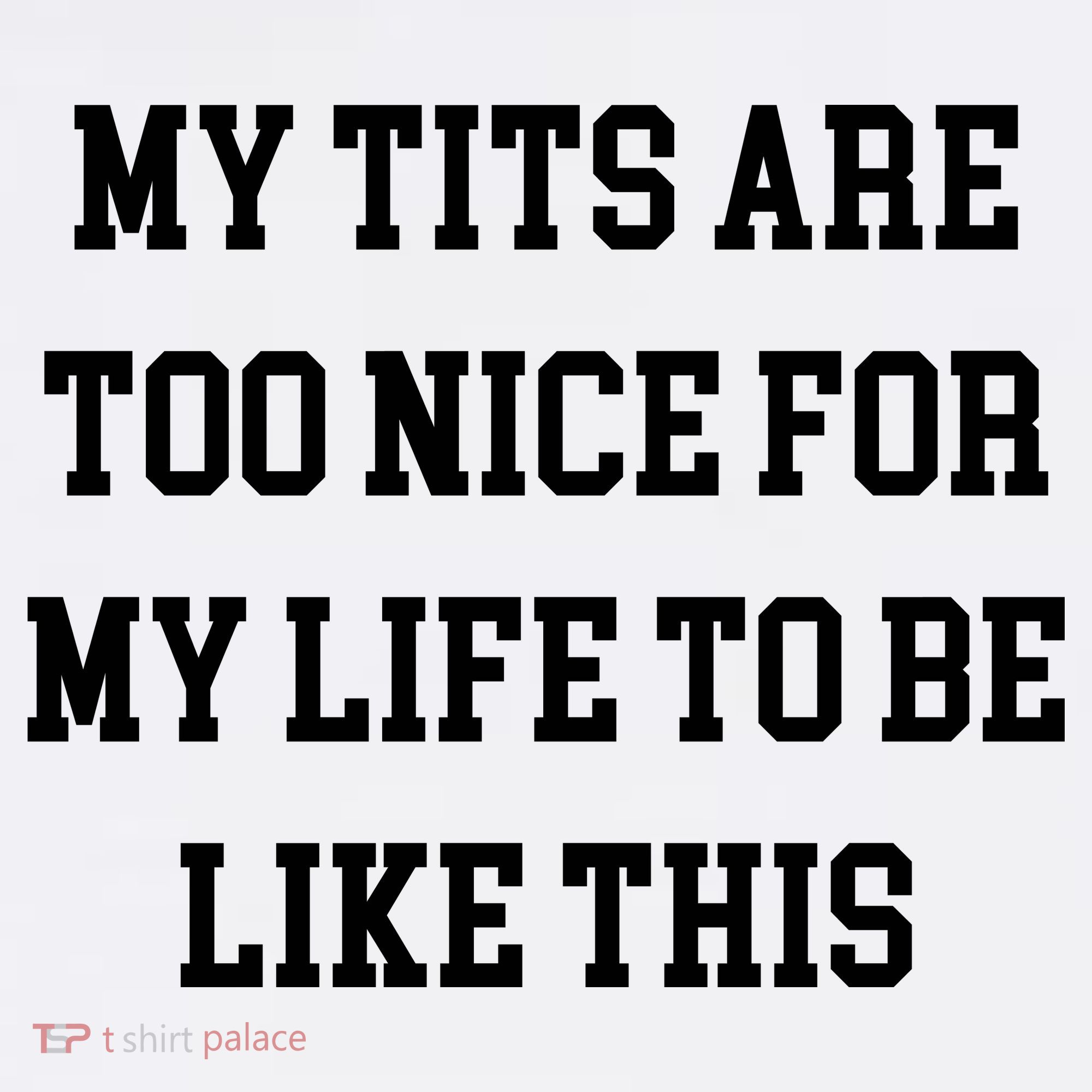 My Tits Are Too Nice For My Life To Be Women's Tank Top