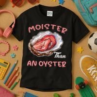 Moister Than An Oyster Funny Inappropriate Adult Humor Kids T-Shirt thumb 3