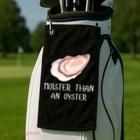 Moister Than An Oyster Shucking Funny Shellfish Shucker Golf Towel thumb 2