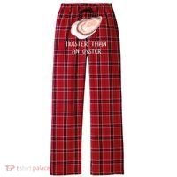 Moister Than An Oyster Shucking Funny Shellfish Shucker Women's Flannel Plaid Pajama Pants thumb 0