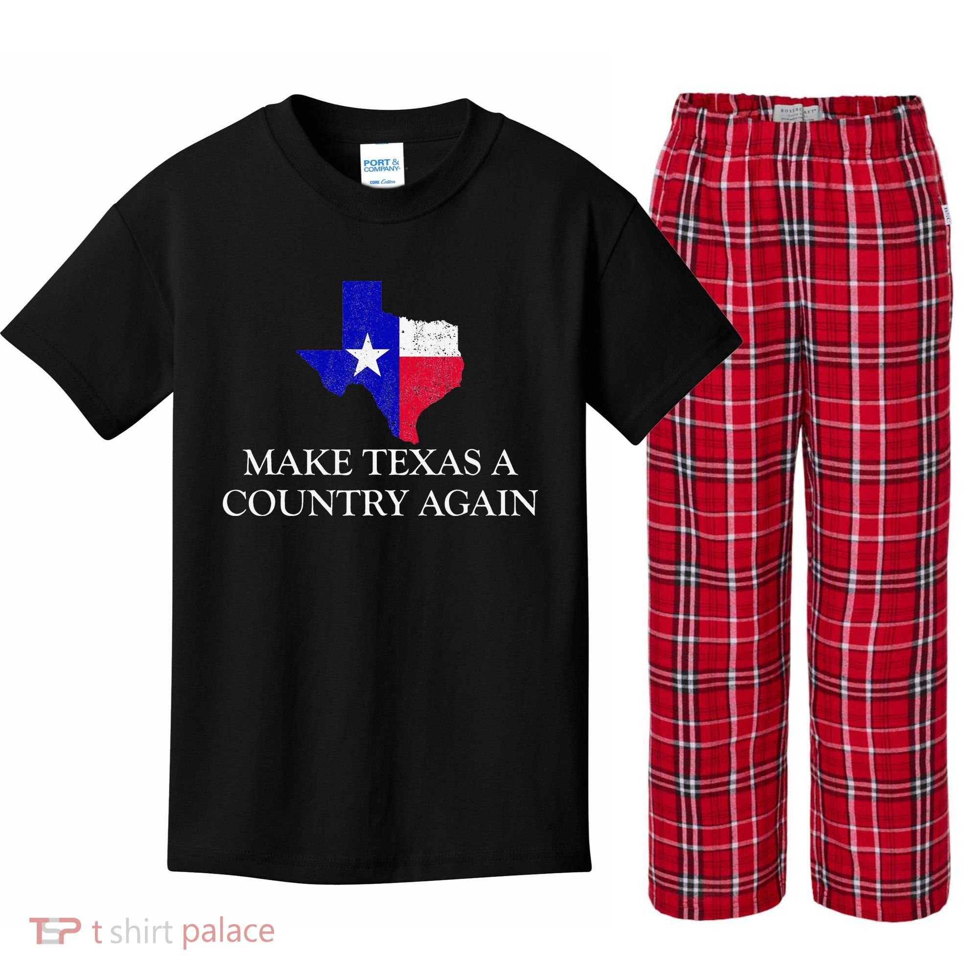 Make Texas A Country Again Texas Secede Texas Exit Texit Kids Plaid Pajama Set