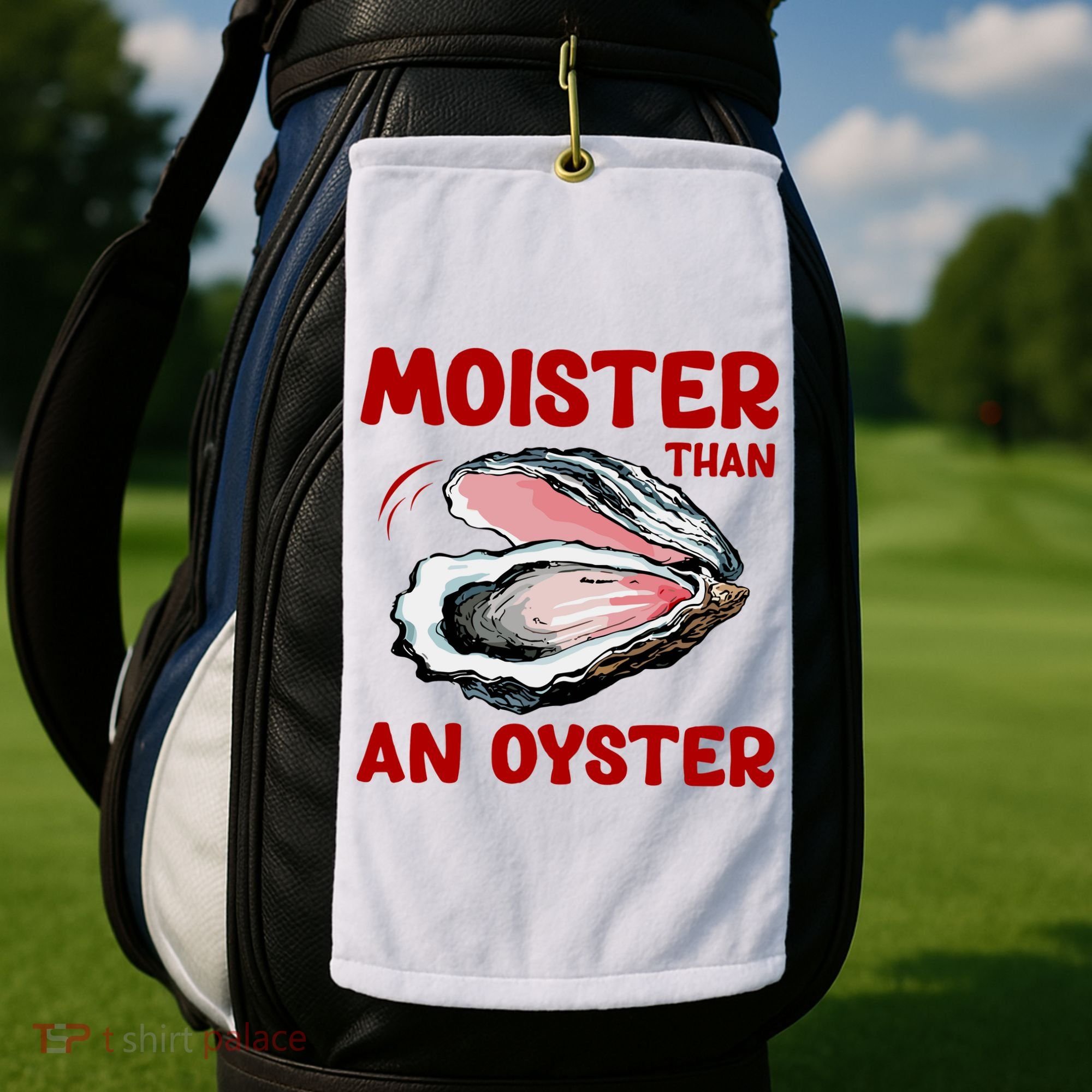 Moister Than An Oyster Golf Towel