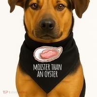 Moister Than An Oyster Shucking USA-Made Doggie Bandana thumb 1