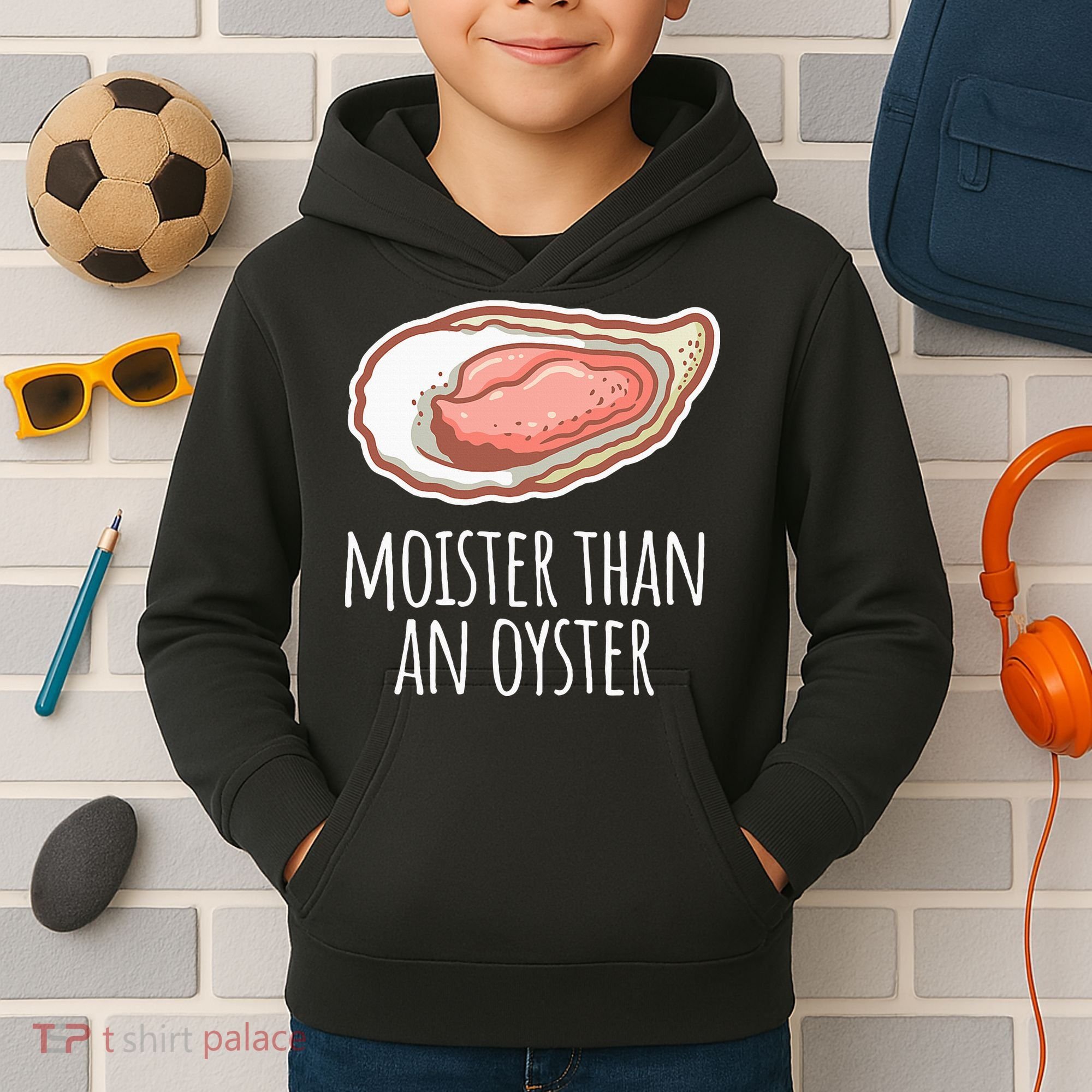 Moister Than An Oyster Shucking Kids Hoodie