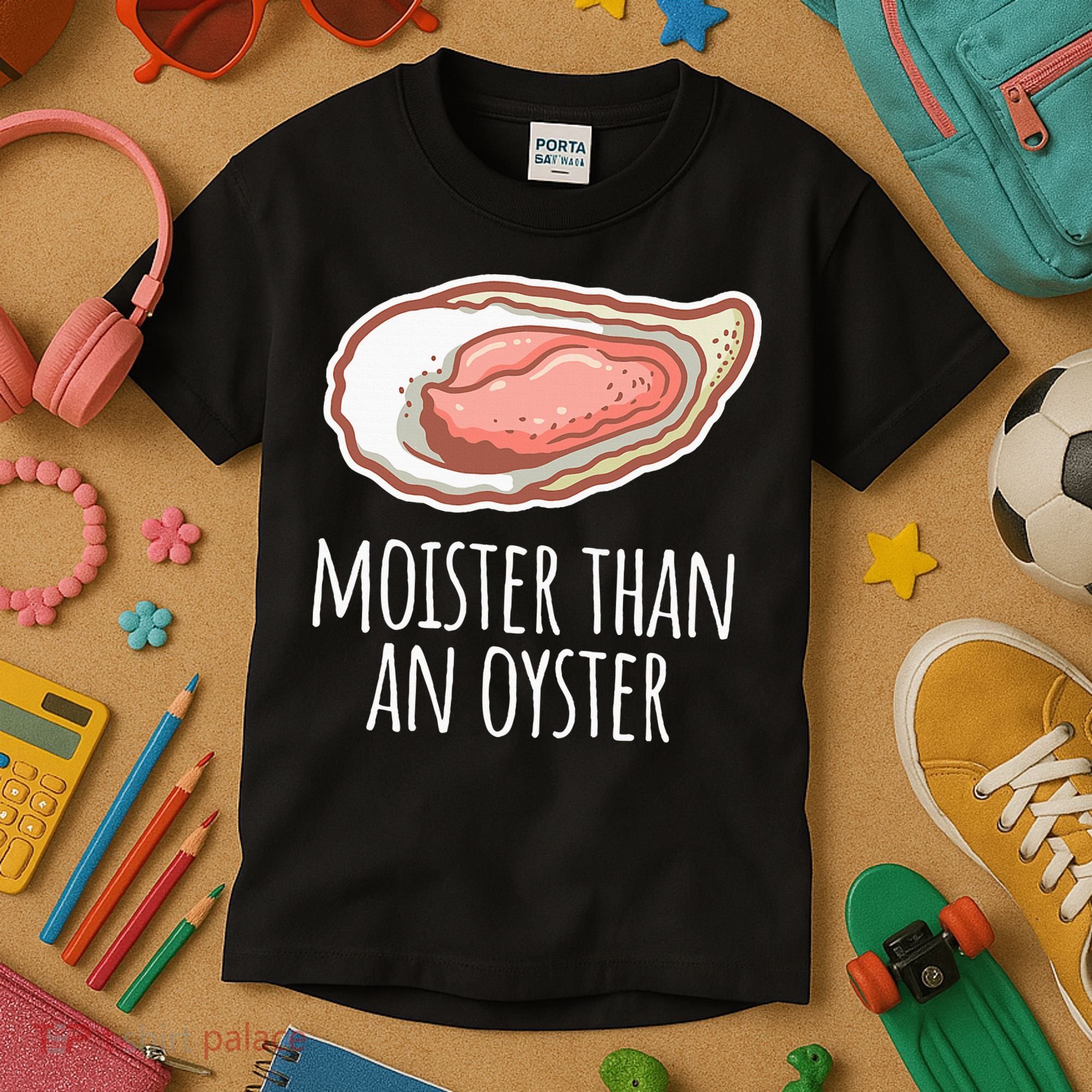 Moister Than An Oyster Shucking Kids T-Shirt