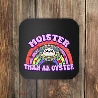 Moister Than An Oyster Funny Shellfish Seafood Gift Coaster thumb 0