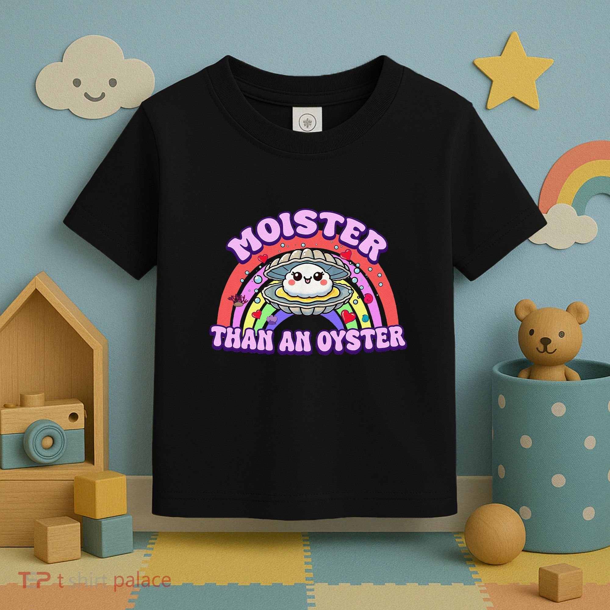 Moister Than An Oyster Funny Shellfish Seafood Gift Toddler T-Shirt